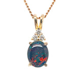 Gold Plated Sterling Silver Triplet Pendant (gptp8479)