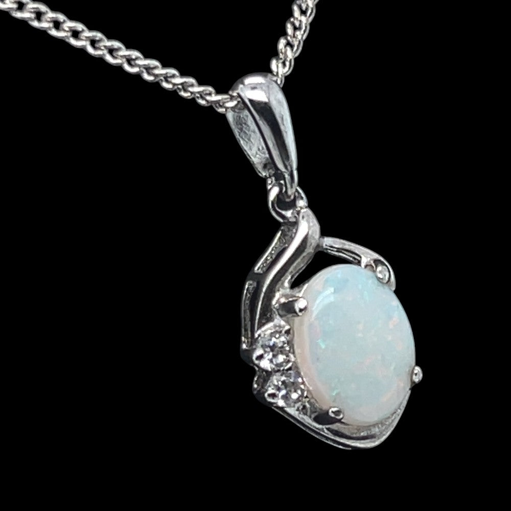 Sterling Silver Solid Opal Pendant (sssp6900)