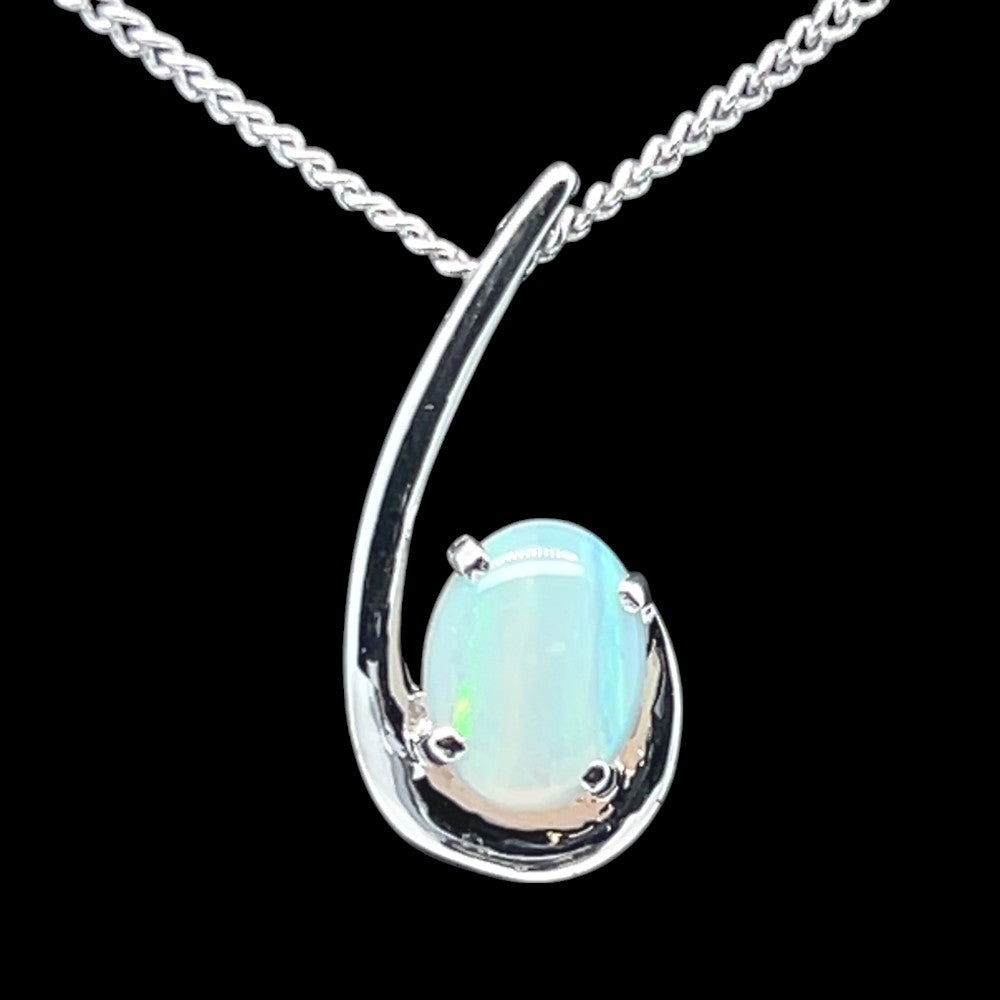STERLING SILVER SOLID OPAL CLAW SET PENDANT (sssp124) STERLING SILVER SOLID OPAL CLAW SET PENDANT (sssp124)