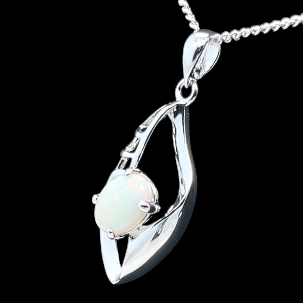 Sterling Silver Solid Opal Pendant (ssp708)