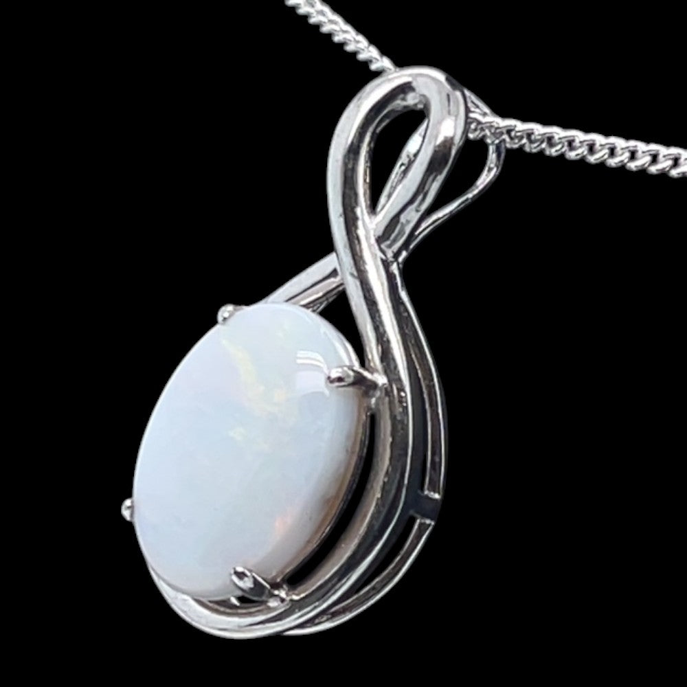 Sterling Silver Crystal Opal Pendant (ssp1230)