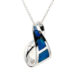 Sterling Silver Inlaid Opal Pendant (inp280)