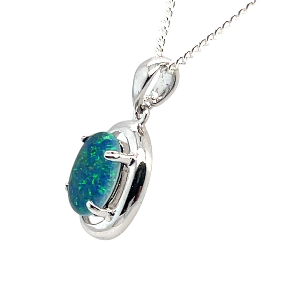 STERLING SILVER TRIPLET OPAL PENDANT (sstp1411) STERLING SILVER TRIPLET OPAL PENDANT (sstp1411)