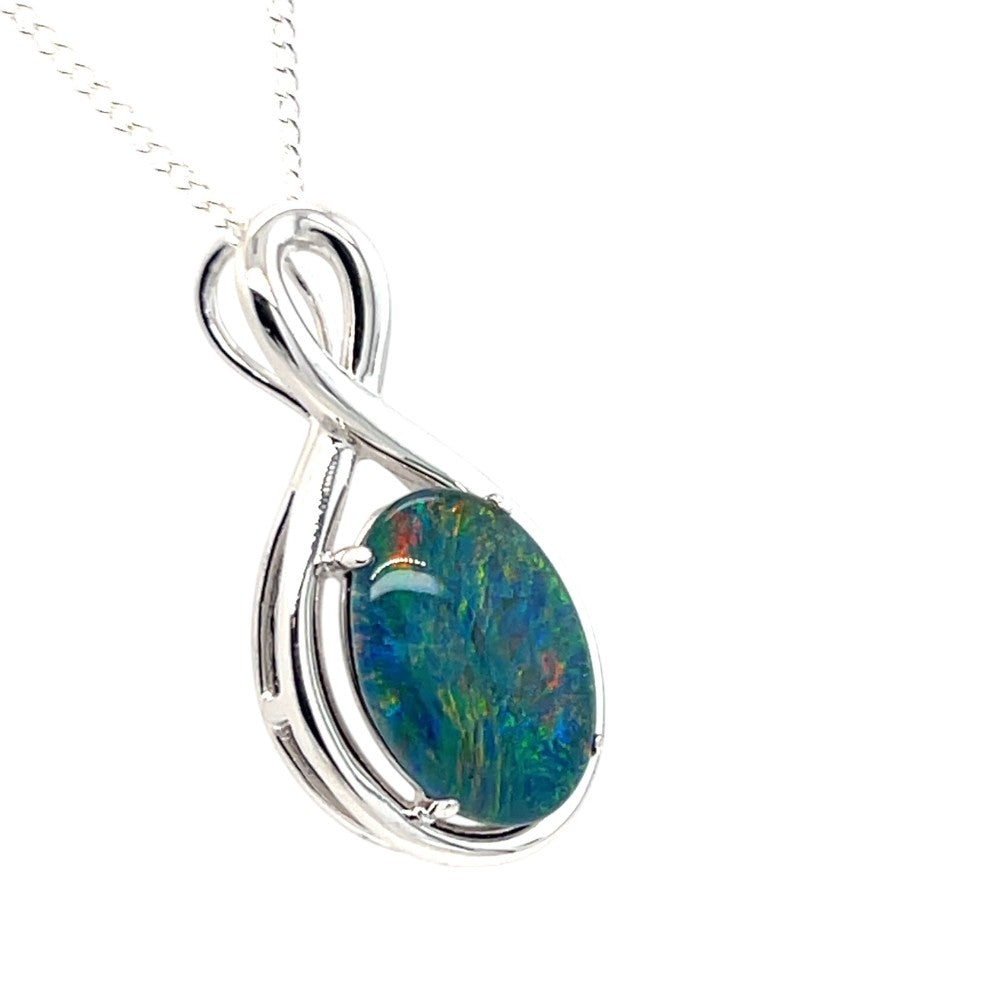 Triplet Opal Pendant in Sterling Silver (sstp931)