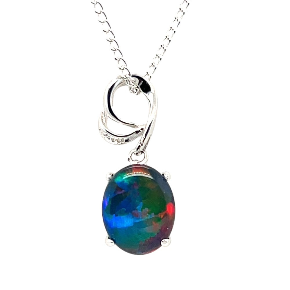 Sterling Silver Triplet Opal Pendant (sstp1834) Sterling Silver Triplet Opal Pendant (sstp1834)
