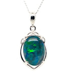 Sterling silver Triplet Opal Pendant (sstp817)
