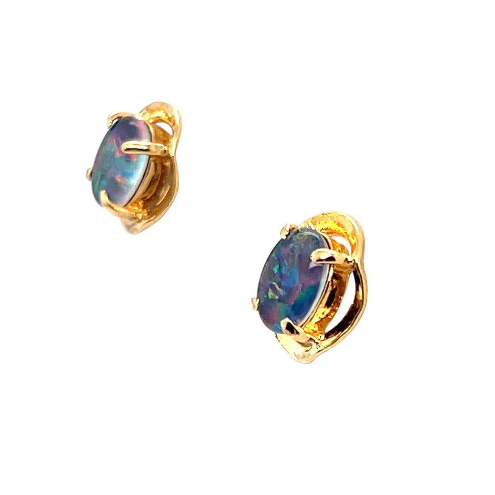 Gold plated Triplet Opal earrings (gpte938) Gold plated Triplet Opal earrings (gpte938)