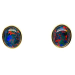 Gold Plated Sterling Silver Triplet Opal Earrings (GPTE7)