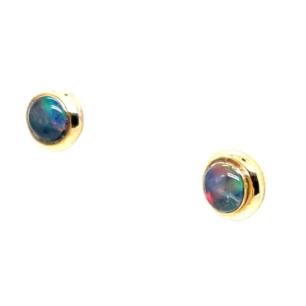 Gold Plate Triplet Opal Earrings 5mm (gpte118) Gold Plate Triplet Opal Earrings 5mm (gpte118)
