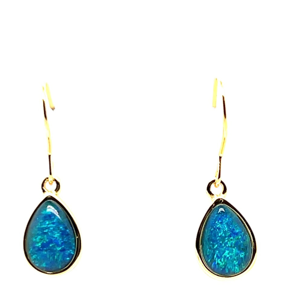 Gold Plated Triplet Earrings 10x7mm (gpte130) Gold Plated Triplet Earrings 10x7mm (gpte130)