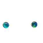 Gold Plated Claw Set Opal Earrings 4mm (gpte116)