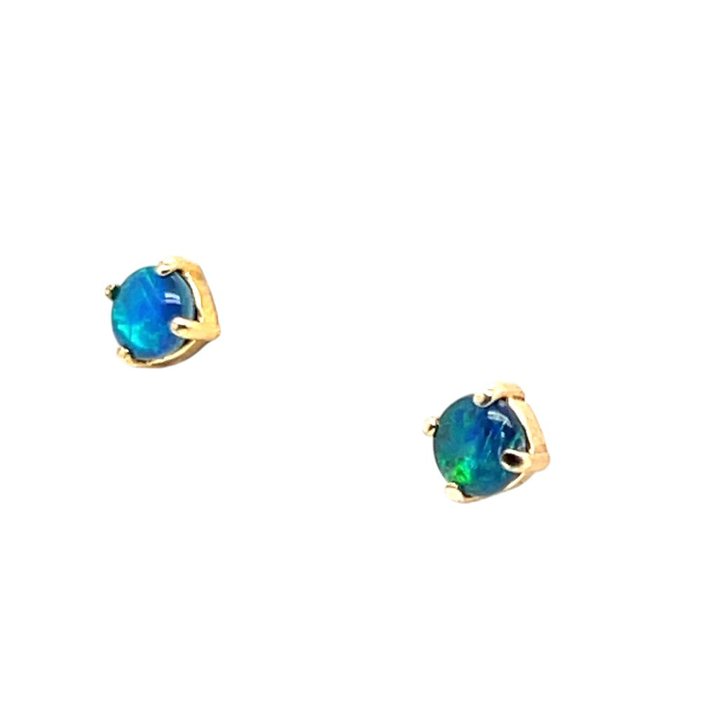 Gold Plated Claw Set Opal Earrings 4mm (gpte116) Gold Plated Claw Set Opal Earrings 4mm (gpte116)