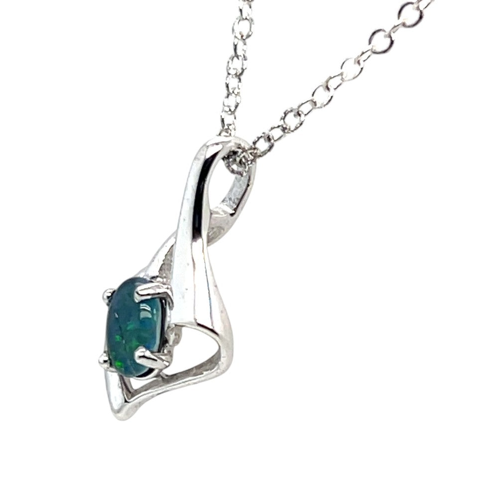 STERLING SILVER TRIPLET OPAL PENDANT (sstp13) STERLING SILVER TRIPLET OPAL PENDANT (sstp13)