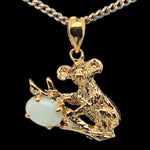 Gold Plated Solid Opal Koala Pendant (koala10)