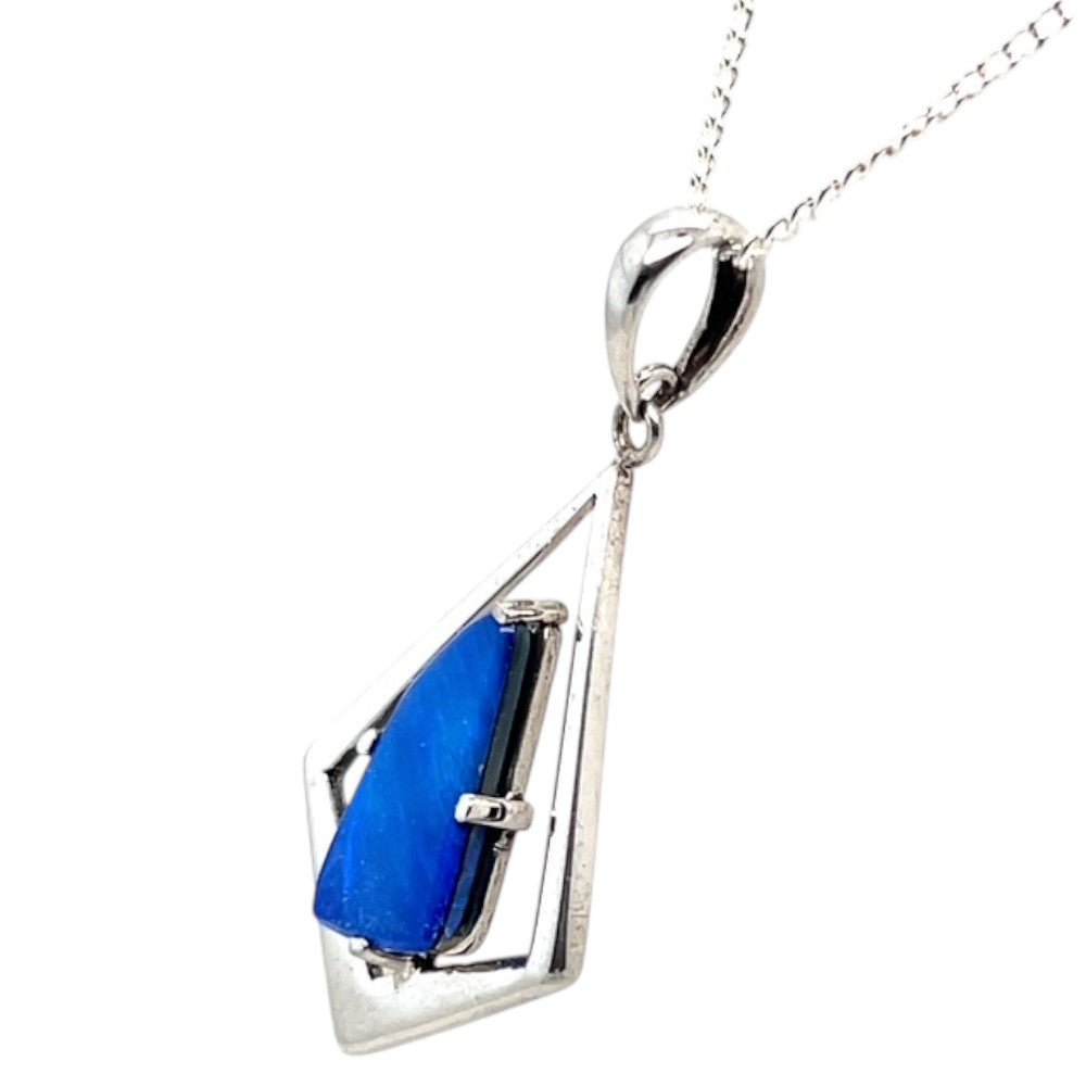 Sterling Silver Doublet Opal Pendant (ssdp805)