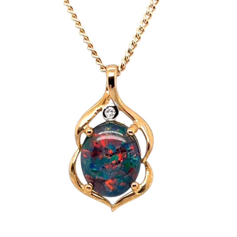 9ct Gold Triplet Opal Pendant (tp265) 9ct Gold Triplet Opal Pendant (tp265)