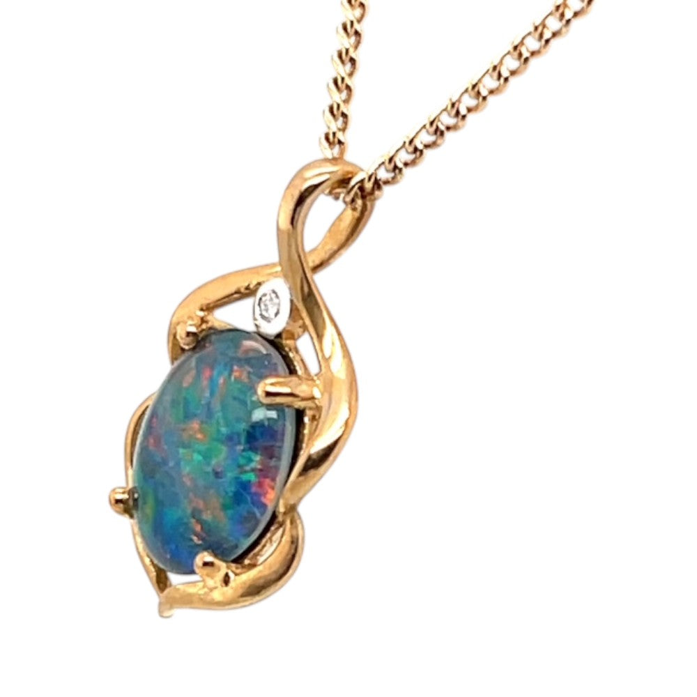 9ct Gold Triplet Opal Pendant (tp265) 9ct Gold Triplet Opal Pendant (tp265)