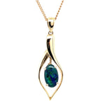 9ct Gold triplet Opal Pendant (tp971)