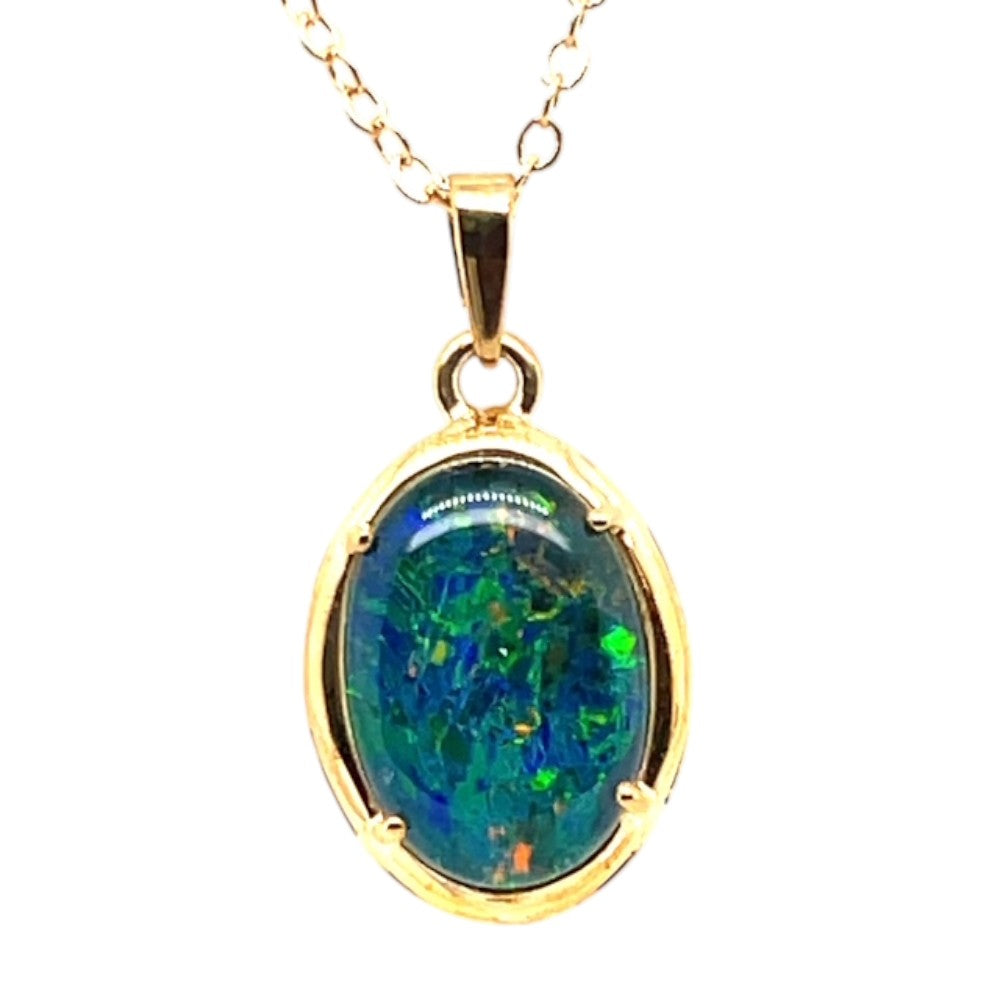 9ct Gold Triplet Opal Pendant (tp4110)