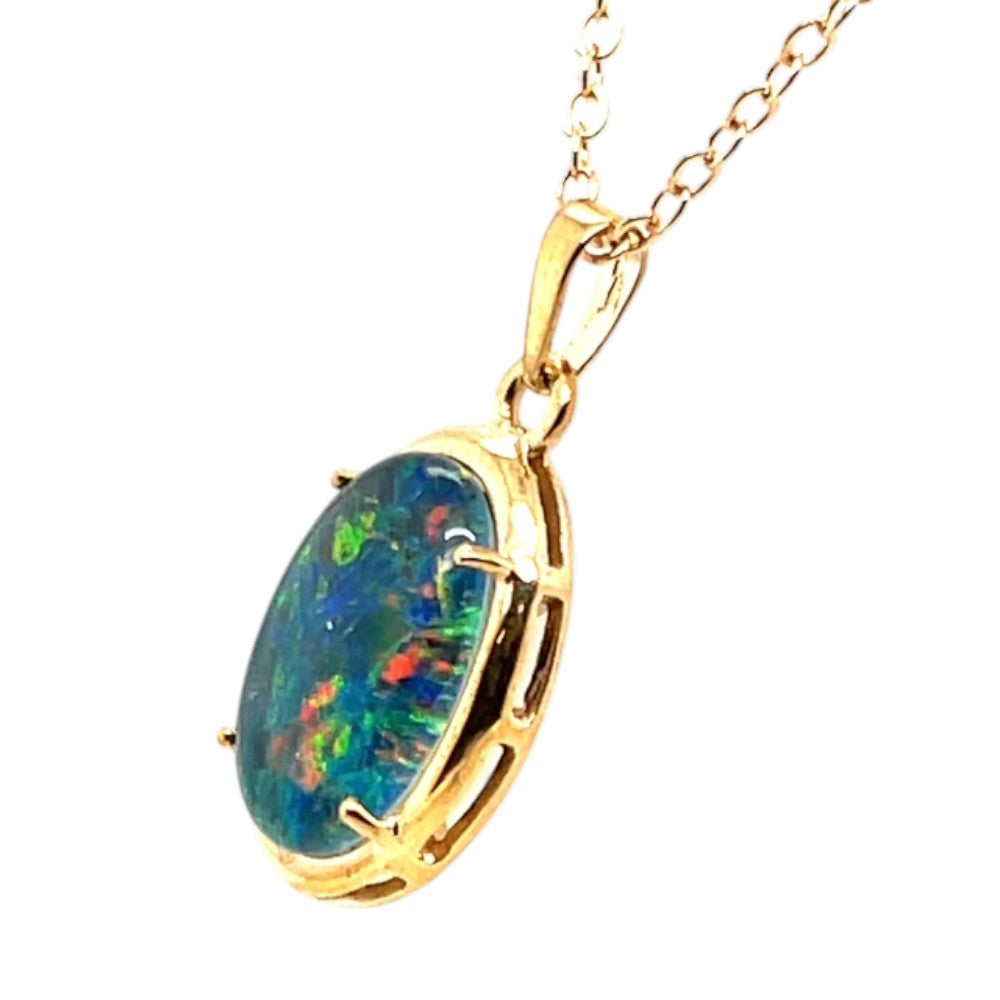 9ct Gold Triplet Opal Pendant (tp4110)