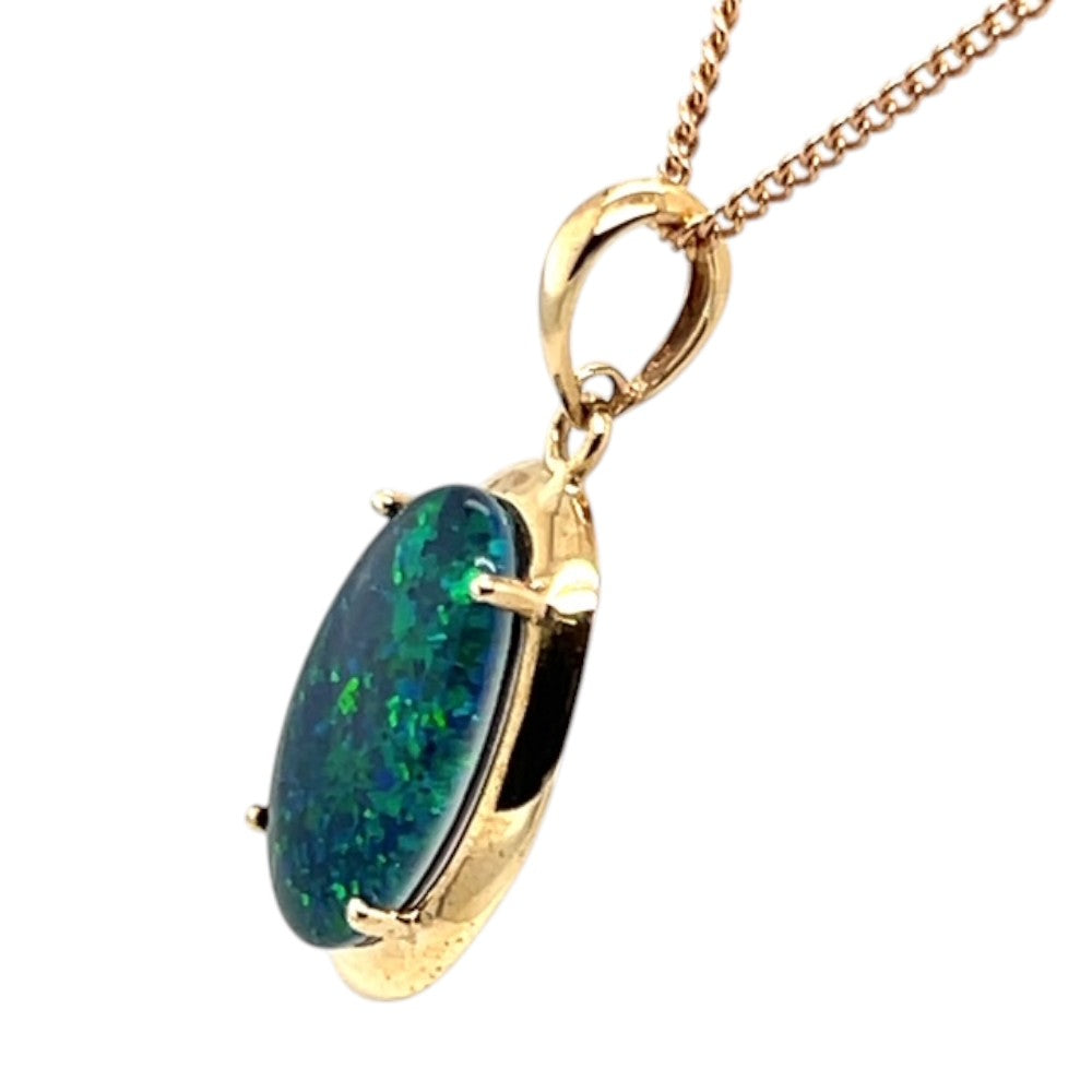 9ct Yellow Gold Triplet Opal Pendant (tp1110)