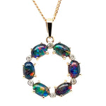 9ct Gold Triplet Opal Pendant (3654)