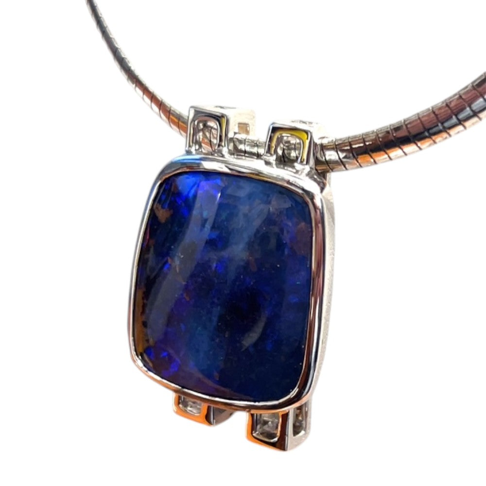 Sterling Silver Boulder Pendant (boup331)