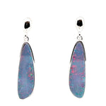 Sterling Silver Doublet Opal Earrings (ssde777)