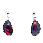 Sterling Silver Triplet Opal Earrings (sste555)