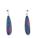 Sterling Silver Doublet Opal Earrings (ssde768)