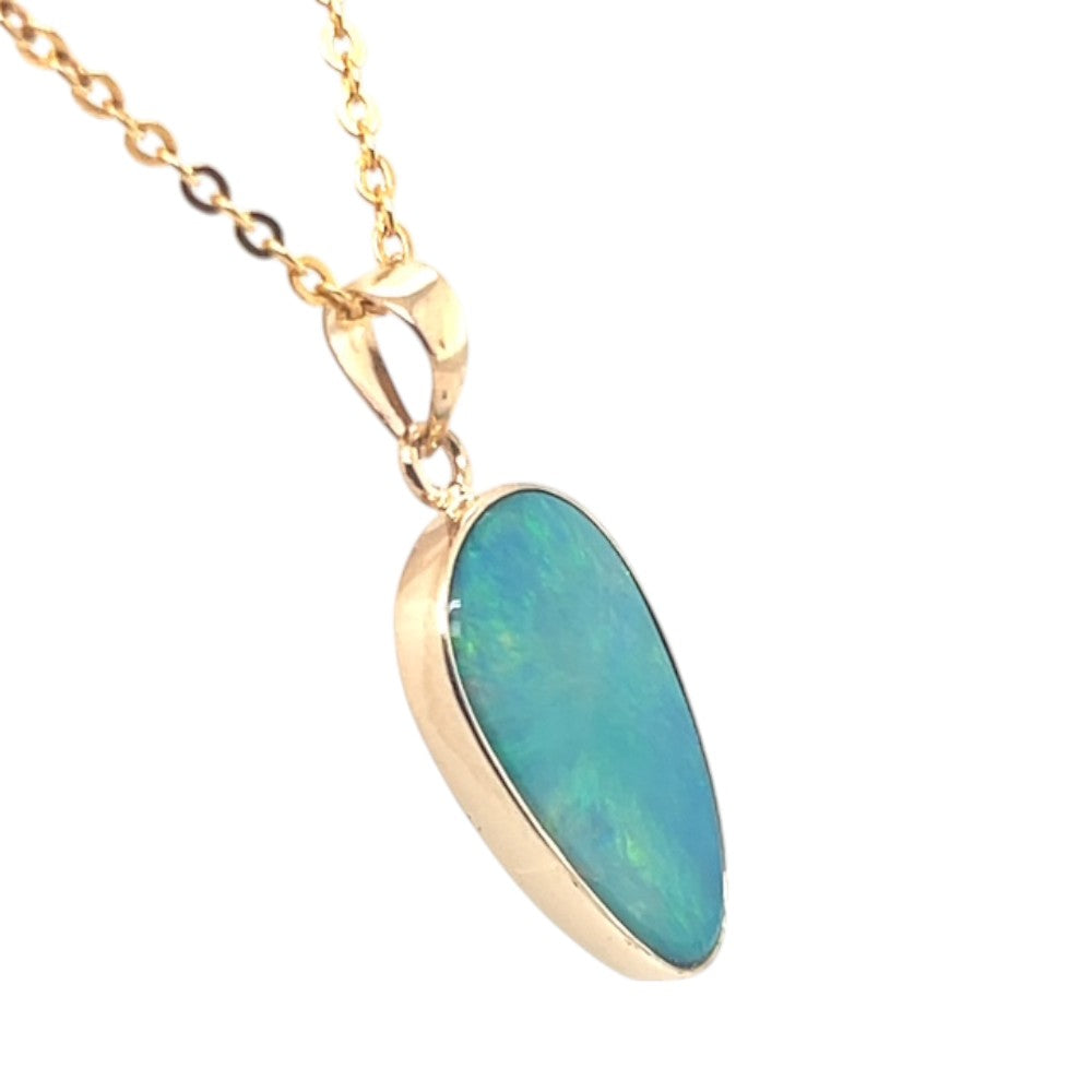 14ct Gold Doublet Opal Pendant (dop915) 14ct Gold Doublet Opal Pendant (dop915)