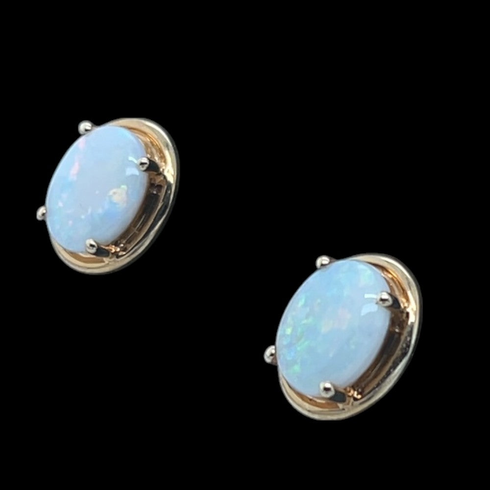 14ct Gold Solid Opal Earrings (se339) 14ct Gold Solid Opal Earrings (se339)