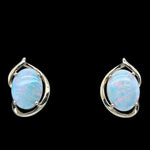 14ct Gold Solid opal Earrings (se338)
