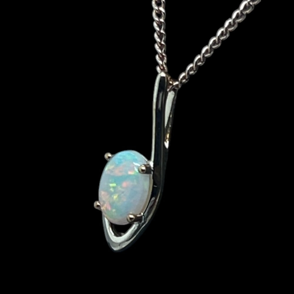 9ct Gold Solid Opal Pendant (sp5121)