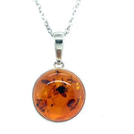 Sterling Silver Amber Pendant (ambp34)