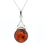 Sterling Silver Amber Pendant (ambp404)