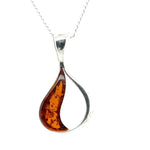 Sterling Silver Amber Pendant (ambp406)