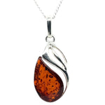 Sterling Silver Amber Pendant (ambp407)