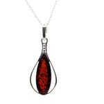 Sterling Silver Amber Pendant (ambp408)