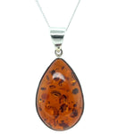 Sterling Silver Amber Pendant (ambp403)