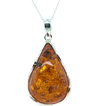 Sterling Silver Amber Pendant (ambp402)