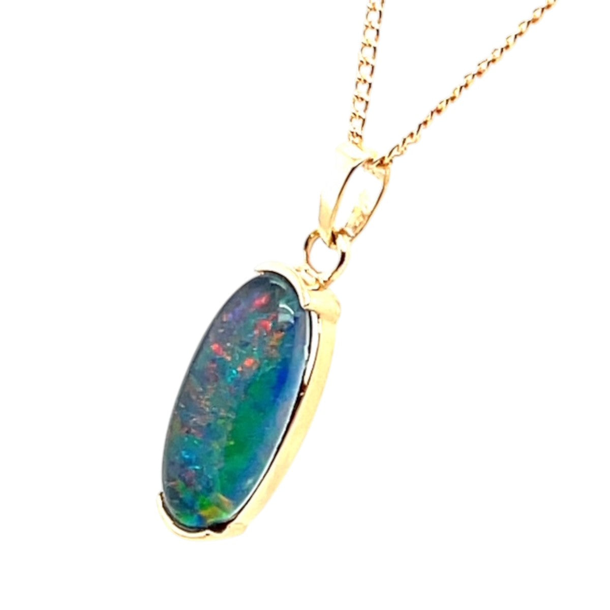 9ct Gold triplet Opal Pendant (tp904)