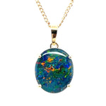 9ct Gold triplet Opal Pendant (tp905)