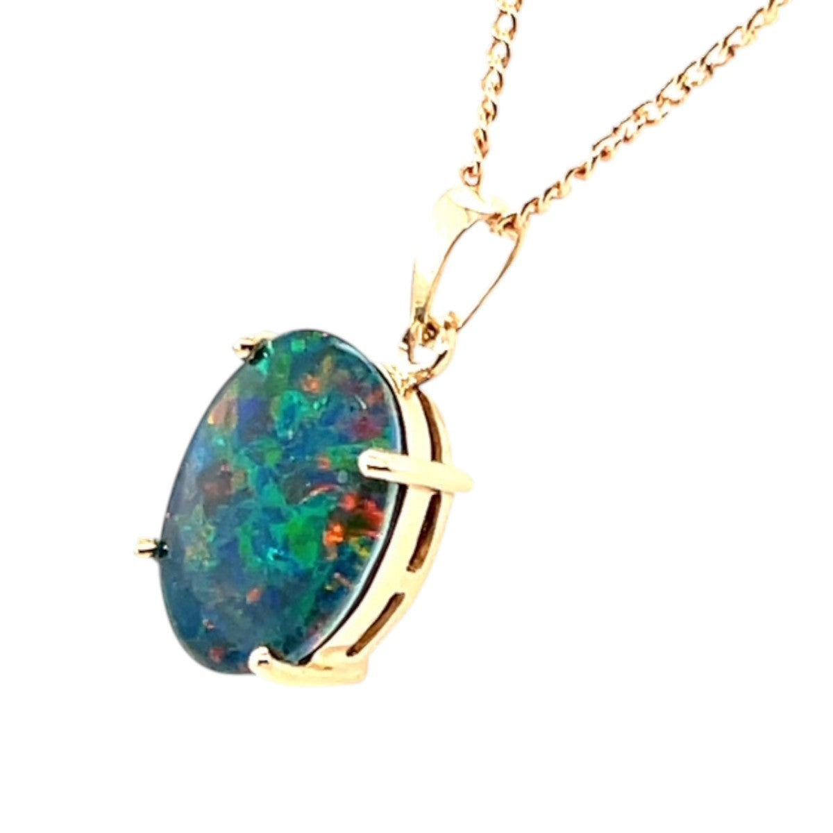 9ct Gold triplet Opal Pendant (tp905)