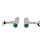 Sterling silver Doublet Opal Cufflinks (cuff79)