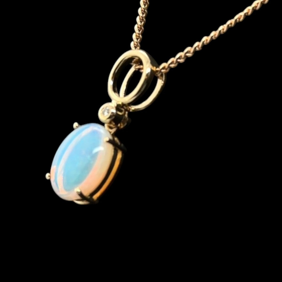 9ct Gold Solid Opal Pendant (sp604) 9ct Gold Solid Opal Pendant (sp604)