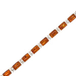 Sterling Silver Amber Bracelet (ambbra52)