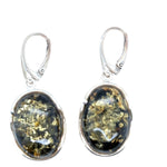 Sterling Silver Amber Earrings (ambear509)