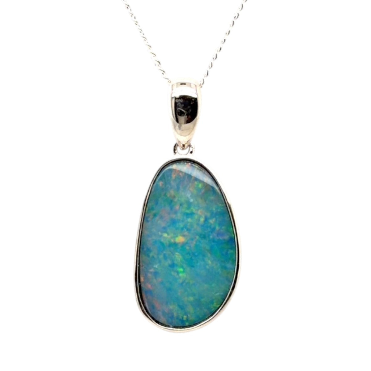 Sterling Silver Doublet Opal Pendant (ssdp527) Sterling Silver Doublet Opal Pendant (ssdp527)