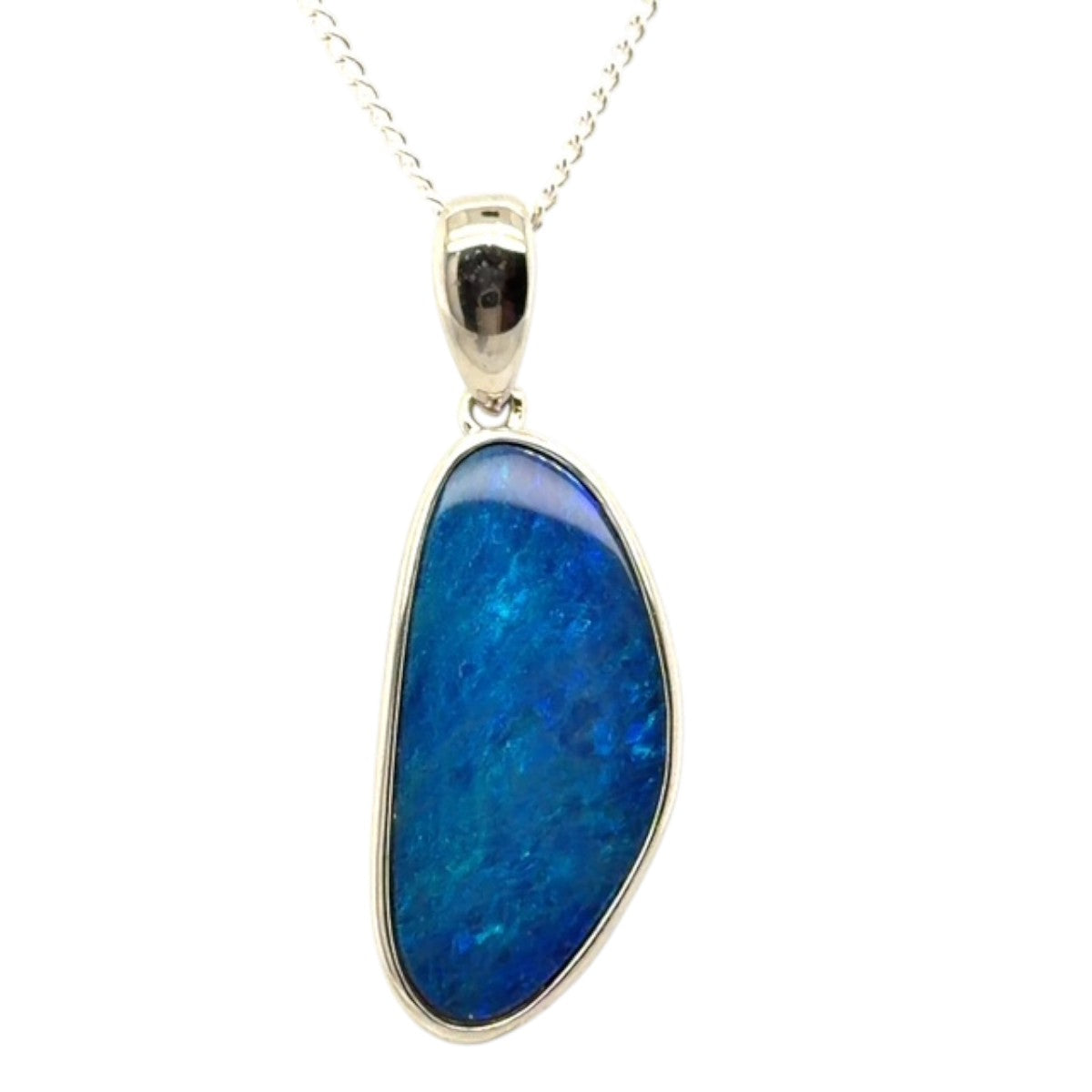 Sterling Silver Doublet Opal Pendant (ssdp525) Sterling Silver Doublet Opal Pendant (ssdp525)